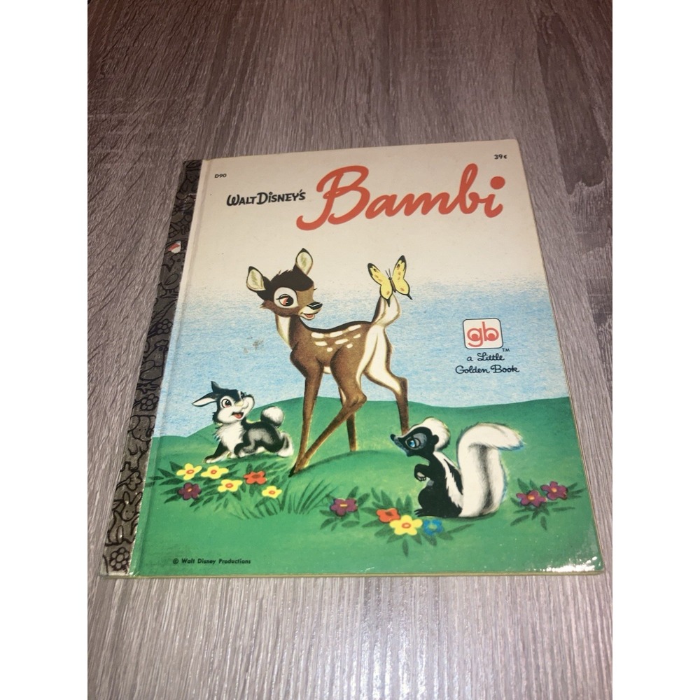Vintage Little Golden Book Bambi Walt Disney Book 1971